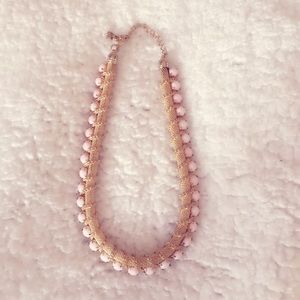 Pink necklaces with earrings
